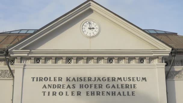 Avusturya Innsbruck Taki Kaiserjgermuseum Tepesinde — Stok video