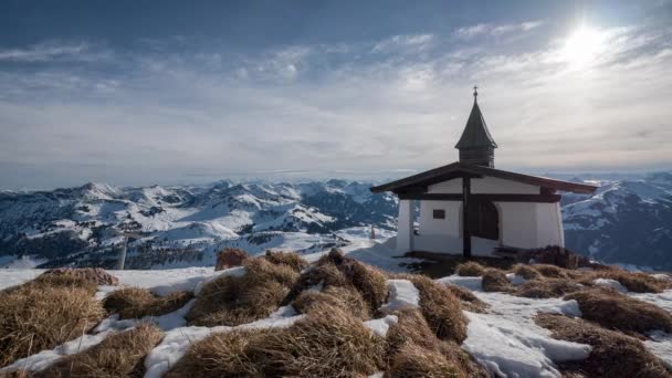 Timelapse Kaplicy Ośrodku Narciarskim Kitzbhel — Wideo stockowe