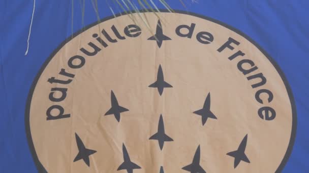 Emblem Der Französischen Luftstreife — Stockvideo