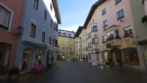 Ulica Vorderstadt Kitzbhel — Wideo stockowe