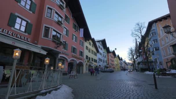 Ulica Vorderstadt Kitzbhel Austria — Wideo stockowe