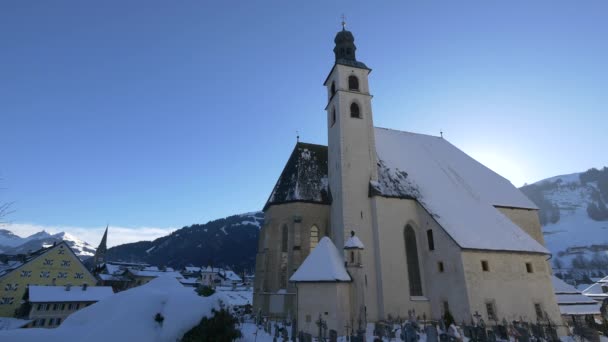 Pfarrkirche Kitzbuhel Austria — Video Stock