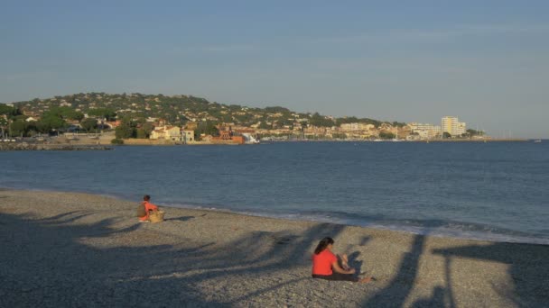 Relaks Plaży Sainte Maxime — Wideo stockowe