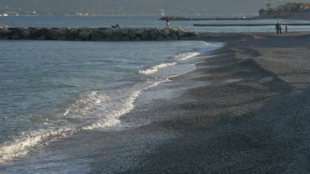 바위가 해변에 이르는 — 비디오