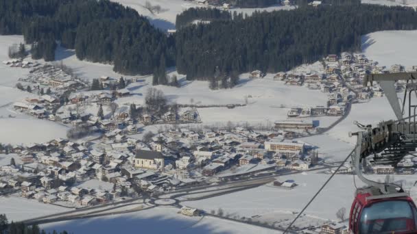 Kitzbhel Wieś Budynkami Austrii — Wideo stockowe
