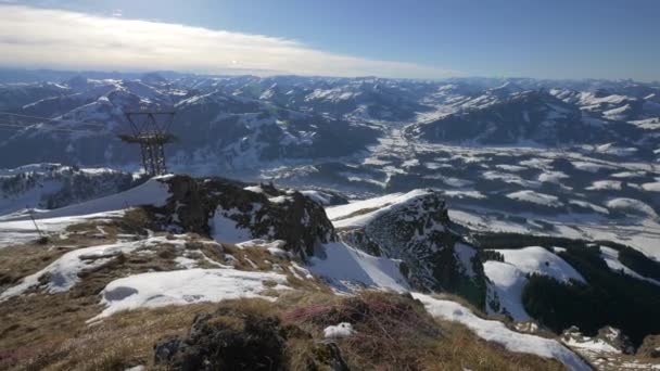 Vista Panorámica Los Alpes Kitzbhel — Vídeos de Stock