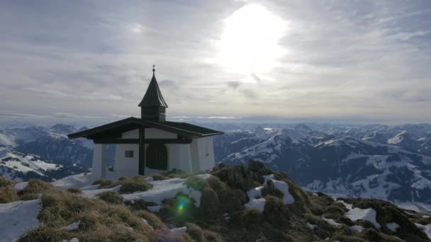 Kaplica Ośrodku Narciarskim Kitzbhel — Wideo stockowe