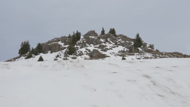 冬の山の眺め — ストック動画