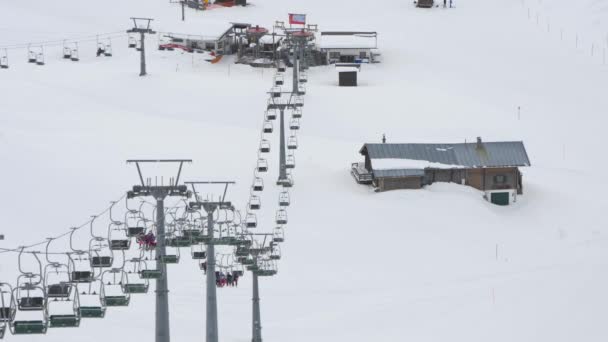 Telesillas Una Estación Esquí — Vídeos de Stock