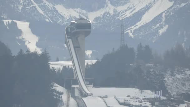 Stadion Bergisel Sprungschanze Innsbruck — Stockvideo