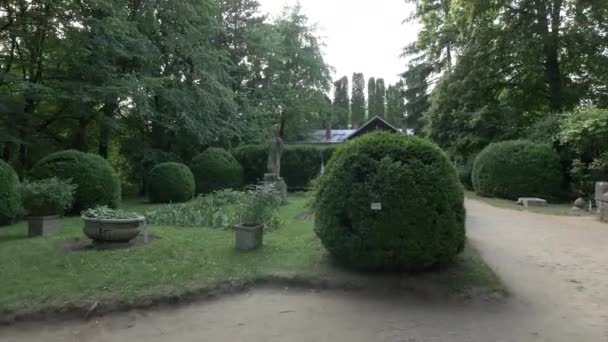 Ceres Statue Botanischen Garten — Stockvideo