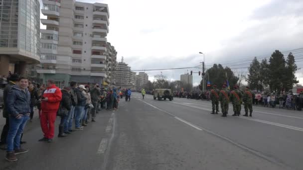 Desfile Del Día Nacional Rumano Alba Iulia — Vídeos de Stock