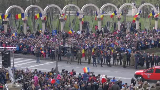 Coches Bomberos Desfile Del Día Nacional Alba Iulia — Vídeos de Stock