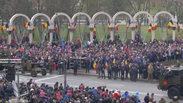 Parata Della Giornata Nazionale Rumena Alba Iulia — Video Stock