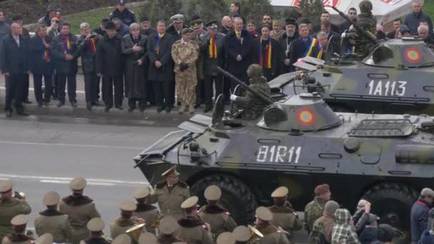 Due Alla Parata Della Giornata Nazionale Rumena Alba Iulia — Video Stock