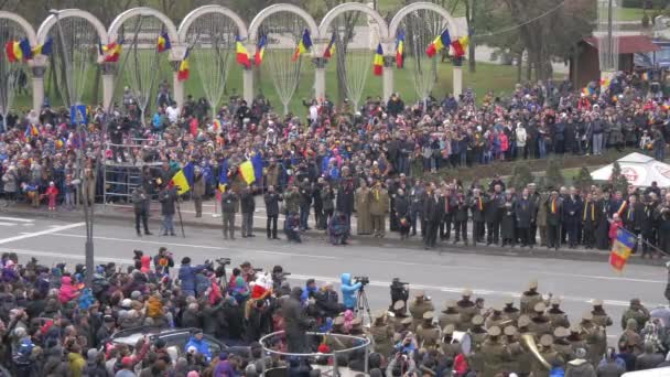 Des Soldats Défilent Lors Défilé Fête Nationale Roumaine Alba Iulia — Video