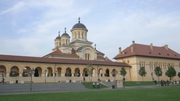 Cattedrale Dell Incoronazione Alba Iulia — Video Stock