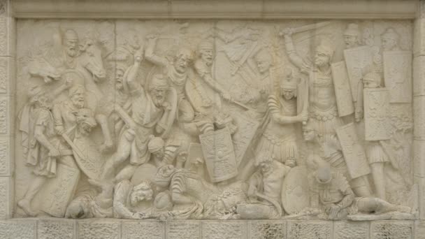 Bas Relief Sceny Wojennej — Wideo stockowe