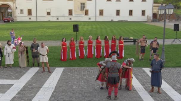 Schizzo Medievale Nella Fortezza Alba Iulia — Video Stock