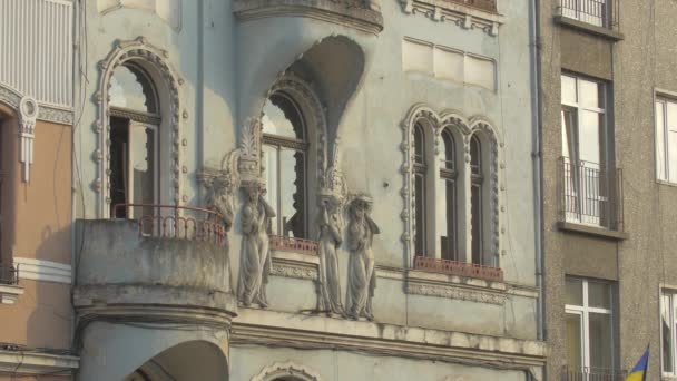 Esculturas Edificio — Vídeo de stock