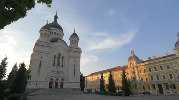Orthodoxe Kathedraal Cluj Napoca — Stockvideo