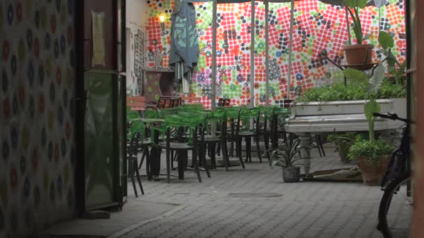 Cafetería Patio Interior — Vídeos de Stock