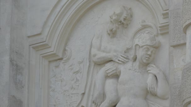 Herkules Och Antheus Bas Relief — Stockvideo