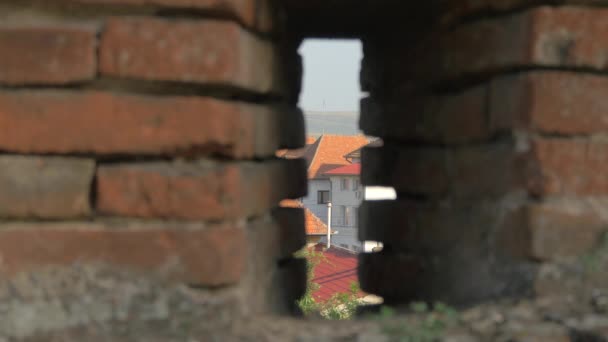 Budynki Widziane Przez Cegły — Wideo stockowe