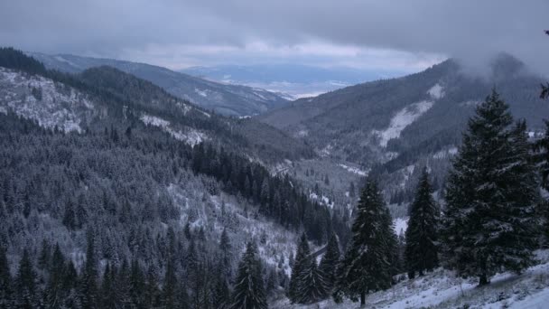 Paisagem Montanhas Durante Inverno — Vídeo de Stock