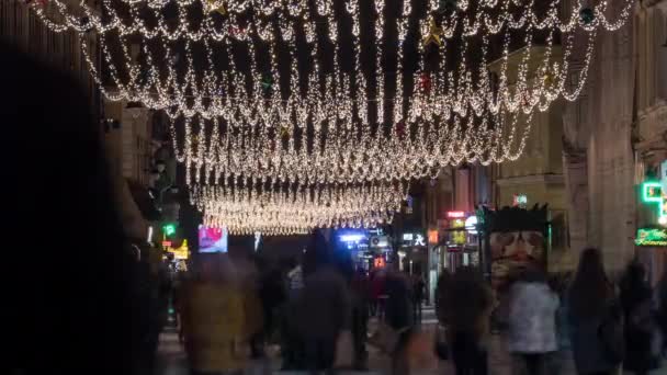 Timelapse Personas Caminando Calle Republicii Brasov — Vídeo de stock