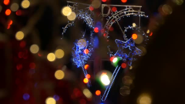 Feux Guirlande Ornements Noël — Video