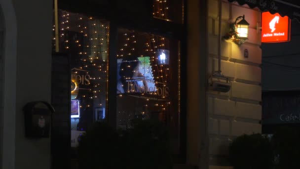 Ristorante Les Bourgeois Natale — Video Stock