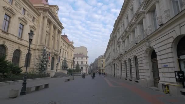 Passeio Pelo Banco Nacional Roménia — Vídeo de Stock