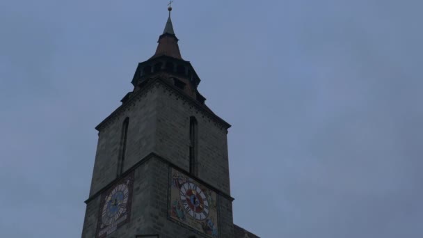 Wieża Zegarowa Black Church — Wideo stockowe