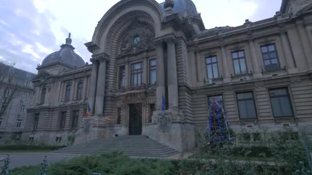 Cec Palace Met Kerstversiering — Stockvideo