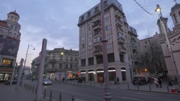 Avenida Victoria Bucarest — Vídeos de Stock