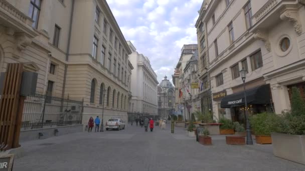 Smardan Street Bukarest Reisekonzept — Stockvideo