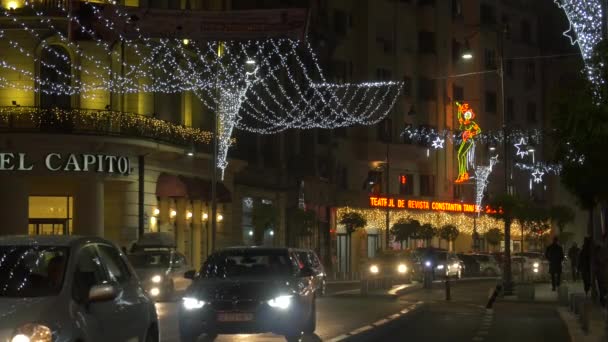 Vezetés Constantin Tanase Színház Hotel Capitol — Stock videók