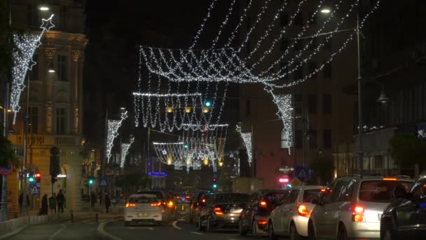 Dirigir Noite Tempo Natal — Vídeo de Stock