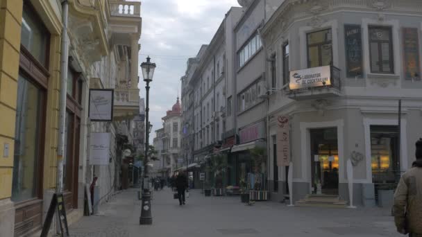 Rua Stavropoleos Bucareste — Vídeo de Stock