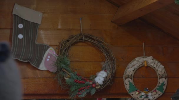 Christmas Wreaths City — Stock Video