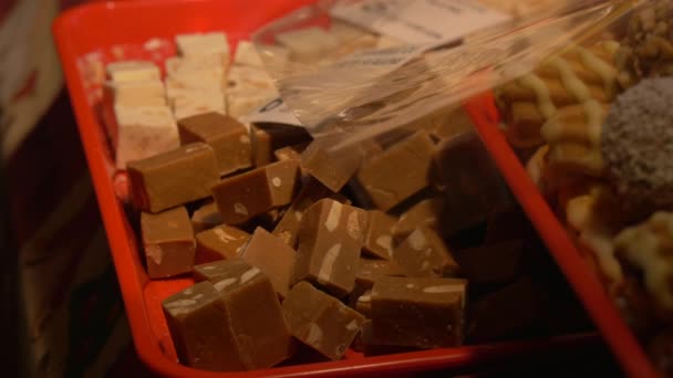 Gros Plan Sur Chocolat Fait Maison — Video