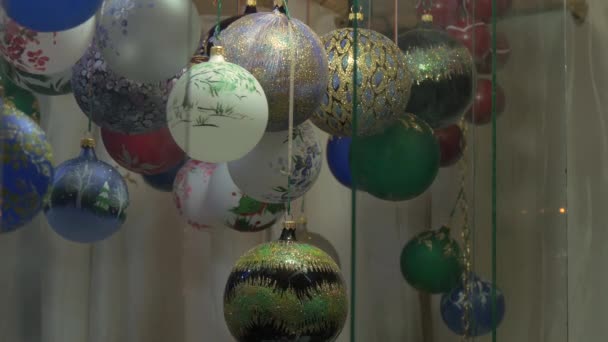 Christmas Balls Christmas Market — Stock Video