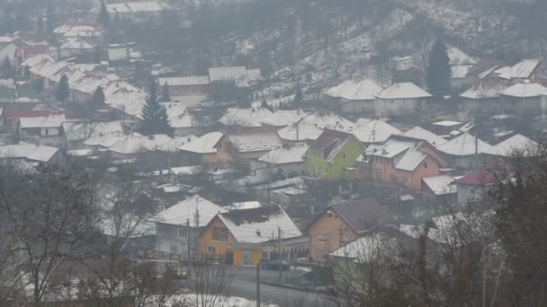 Villaggio Visto Inverno — Video Stock