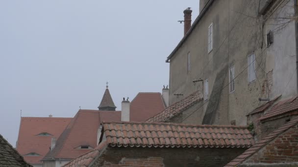 Старые Здания Крыши — стоковое видео