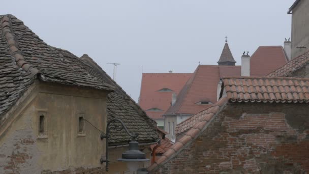 Tetti Edifici Una Città — Video Stock