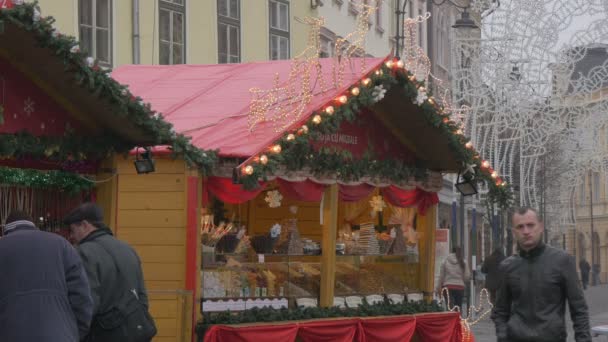 Almonds Hut Christmas Market — Wideo stockowe