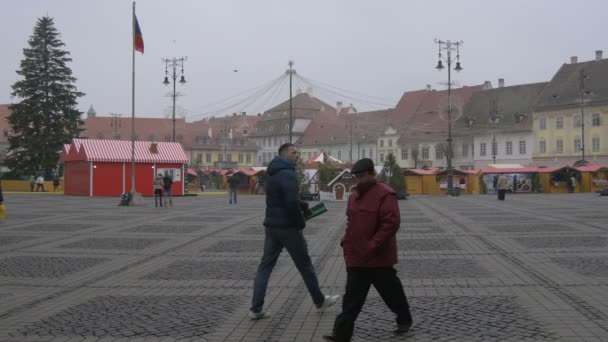 Christmas Market Big Square — Stockvideo