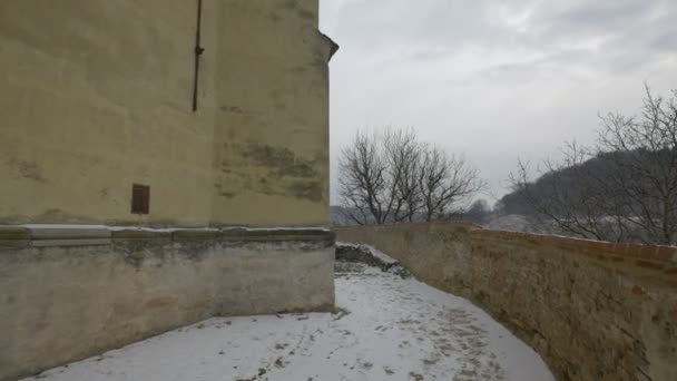 Muro Fortificato Visto Inverno — Video Stock