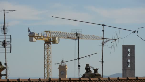 Crane Antennas Grasse — Stock Video